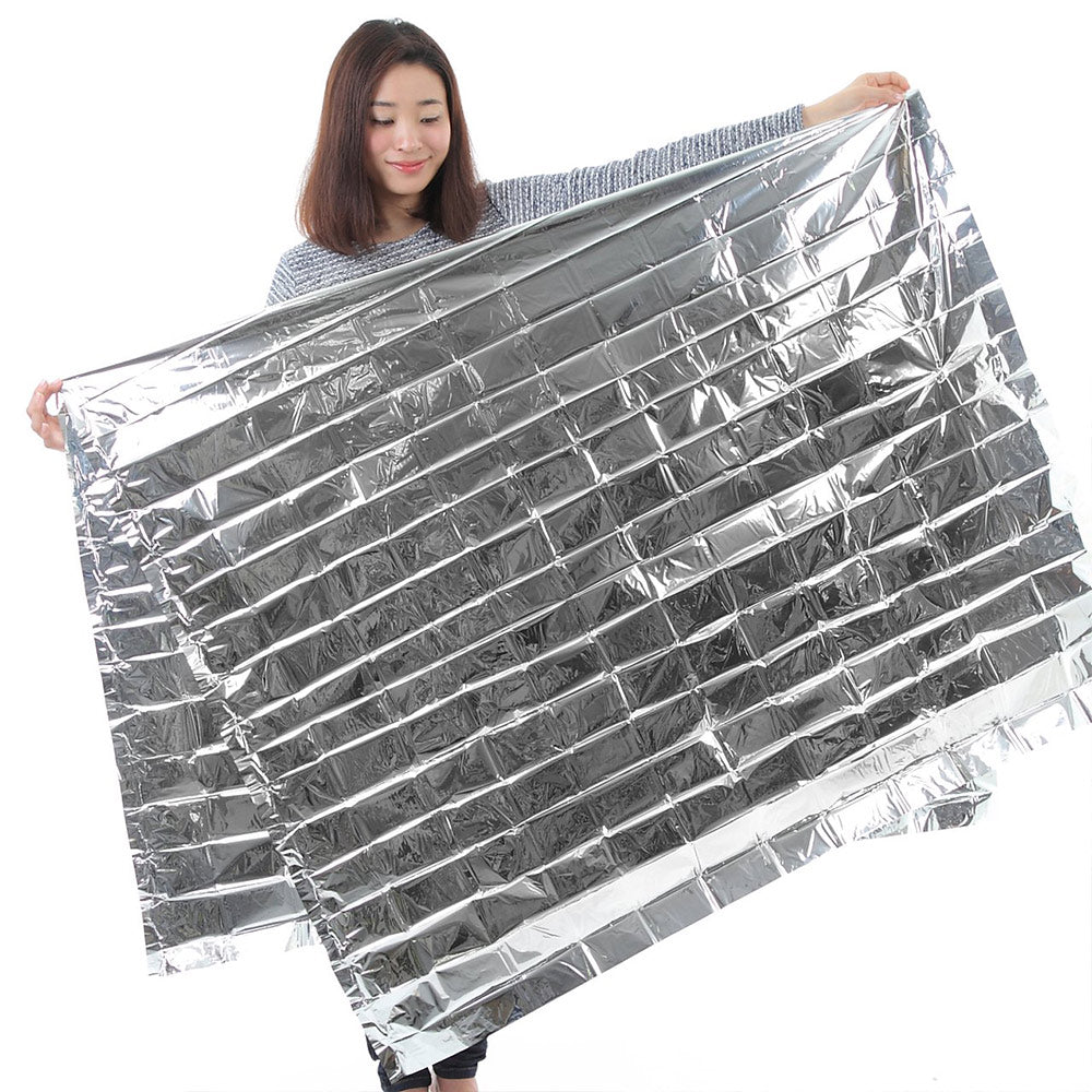 アルミシート 防災 サバイバルシート 防寒 防災 緊急 非常 用 160 × 210 cm 大きめサイズ (5個セット) 保温 エマージェンシーシート EMERGENCY SHEET